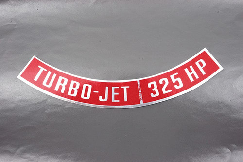 Eckler's Camaro Air Cleaner Decal, Turbo-Jet 325 HP, 1967-1969 33-181031-1