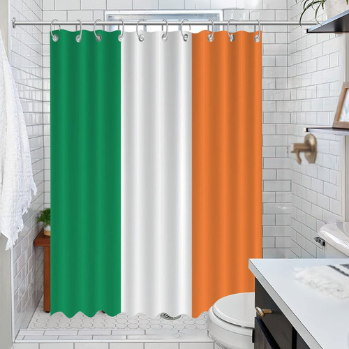 COVOME Ireland Bathroom Shower Curtain Country Flag Patriotic Shower Curtains Home Bathroom Decorations Polyester Fabric Rustic Bathroom Curtain with Rustproof Grommet Holes 47x72 Inch