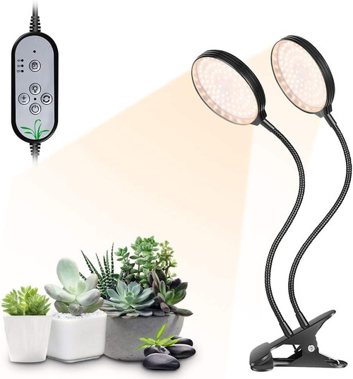 LUYIMIN Full Spectrum Clip Plant Growing Lamp, LED Grow Light for Indoor Plants, 5-Level Dimmable, Sunlight Grow Lamp Auto On Off Timing with Auto Timer 4/8/12H LUYIMIN Full Spectrum Clip Plant Growing Lamp, LED Grow Light for Indoor Plants, 5-Level Dimmable, Sunlight Grow Lamp Auto On Off Timing with Auto Timer 4/8/12H