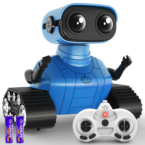 Hamourd Robot Toys for Boys Girls, Rechargeable Remote Control Emo Robots with Auto-Demonstration, Flexible Head & Arms, Dance Moves, Music, Shining LED Eyes for 5+ Years Old Kids