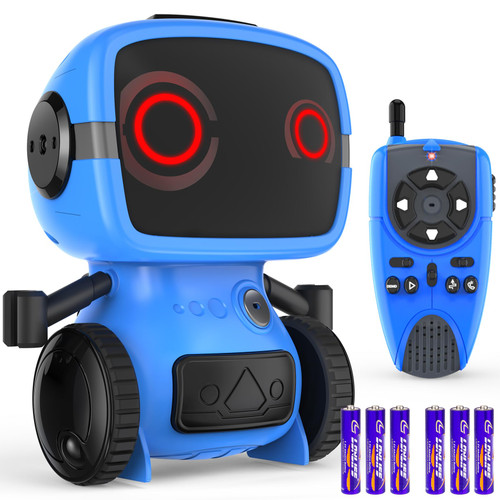 Dandist Robot Toys for Boys & Girls, Remote Control Robot for Kids, Auto-Demonstration, Talkie, and Programming Functions, Flexible Arms, Dance, Music, Big Eyes Toys for Boys 4-6 8-12