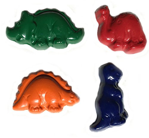 MinifigFans 40 Dinosaur Crayons - Birthday Party Favors - 10 Sets of 4 Crayons - Made in The USA
