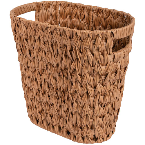 GRANNY SAYS Wicker Trash Can, Bathroom Trash Can with Handles, Wicker Waste Basket for Bathroom, Waste Basket for Bedroom, Decorative Boho Trash Can, 19 Liters/5 Gallons