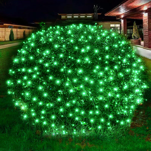 Led Christmas Net Lights Outdoor Christmas Decorations Lights 160LED 4ftx7ft, Connectable Outdoor Indoor Fairy Mesh Net Lights for Christmas Party, Yard, Patio, Tree, Bushes Decorations (Green)