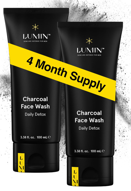 Lumin - Charcoal Face Wash Daily Detox for Men - Charcoal Cleanser, Mens Charcoal Face Wash, Men Face Wash Charcoal, Suitable for all skin types, 100ml, 2-Pack Lumin - Charcoal Face Wash Daily Detox for Men - Charcoal Cleanser, Mens Charcoal Face Wash, Men Face Wash Charcoal, Suitable for all skin types, 100ml, 2-Pack