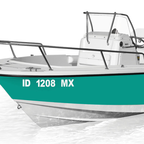 Pair of Boat Registration Number & Letter Decals Set of Two Custom Boat Hull ID Numbers & Letters | Custom Made for You | Choose Size, 17 Colors & 26 Fonts | Marine Vinyl (4" Height x 24" Wide)