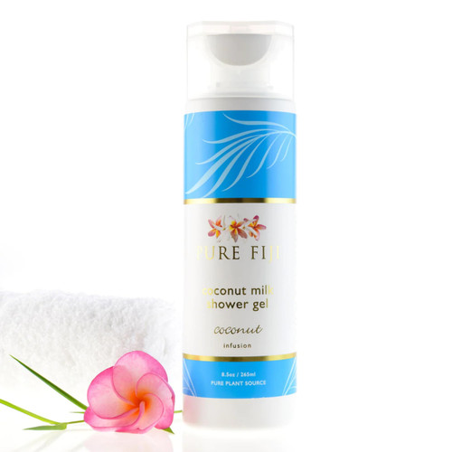 PURE FIJI Coconut Body Wash & Shower Gel - Body Wash For Women and Men Rich Natural Oils for Moisturizing Body& Hair, Bath & Shower Gels for All Type Skin, Coconut, 8.5 oz