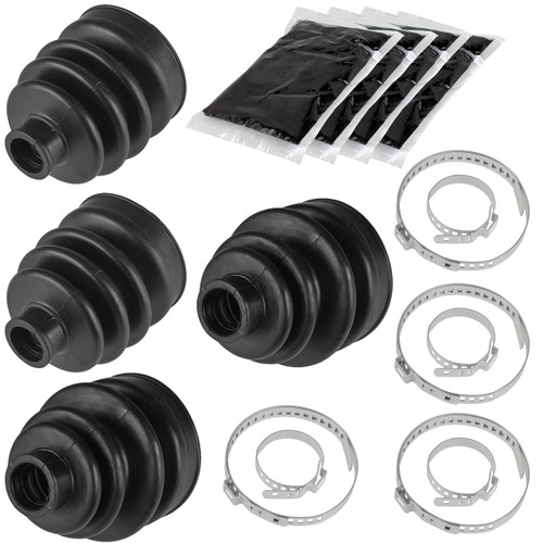 Caltric 2 Front Axle Inner Outer CV Boot Kit Compatible with Yamaha Kodiak 400 YFM400FA 2000-2006