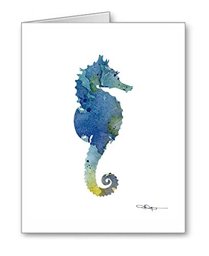 DJ Rogers Fine Art Seahorse - Set of 10 Note Cards With Envelopes