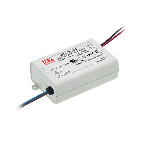 APC-25-1050 Mean Well 24V 1050mA 25W Constant Current Mode LED Switching Power Supply High Reliability Protection
