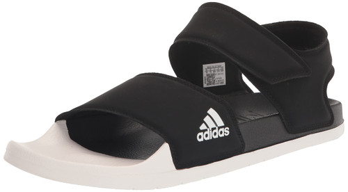 adidas Unisex Adilette Sandals, Black/White/Black, 11 US Men