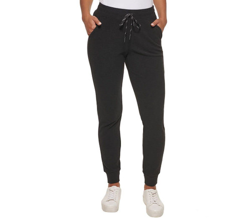 Marc New York by Andrew Marc Womens Ribbed Midweight Jogger (as1, Alpha, x_l, Regular, Regular, Black)
