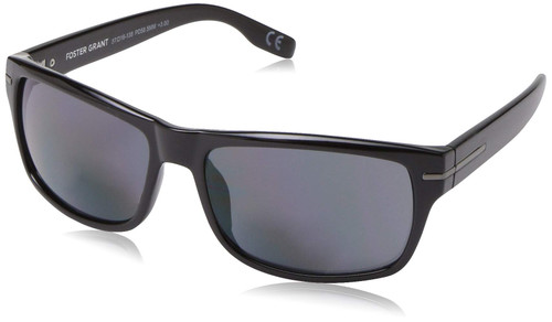 Foster Grant Men's Senate Segmented SunReaders Square Reading Sunglasses, Black/Transparent, 57 mm + 3.25,1017552-325.COM