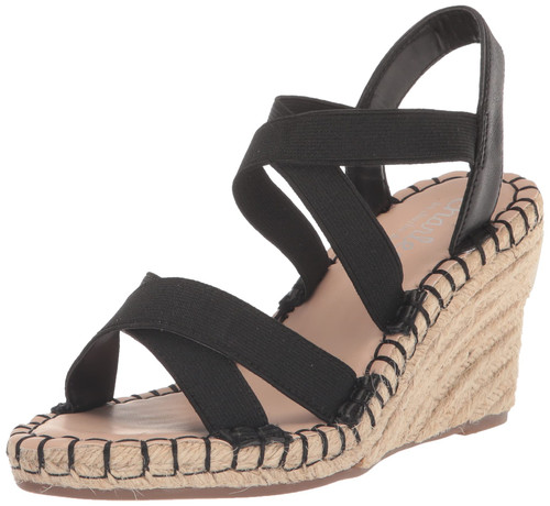 Charles by Charles David Women's Nick Wedge Sandal, Black, 9