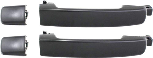 Evan Fischer Rear Door Handle Compatible with 2004-2009 Nissan Quest Outer Smooth Black Passenger and Driver Side