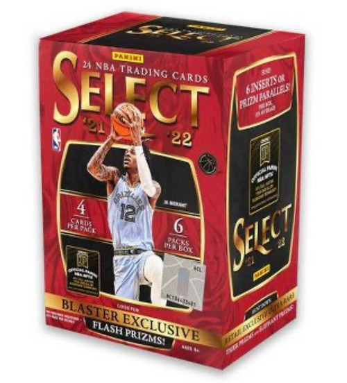 2021-2022 Panini Select Basketball Trading Card Blaster Box - 24 Basketball Cards per Box - 6 Inserts OR PRIZM PARALLELLS PER Box!!