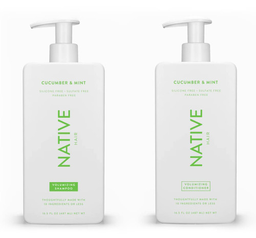 Shampoo and Conditioner Set | Sulfate Free, Paraben Free, Dye Free, with Naturally Derived Clean Ingredients| 16.5 oz (Cucumber & Mint, Volumizing) Shampoo and Conditioner Set | Sulfate Free, Paraben Free, Dye Free, with Naturally Derived Clean Ingredients| 16.5 oz (Cucumber & Mint, Volumizing)