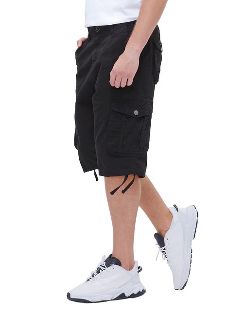 BEST SOUTH Men's Long Cargo Shorts Casual Below Knee 13 Inches Capri Shorts Relaxed Fit with Pockets Black 34 BEST SOUTH Men's Long Cargo Shorts Casual Below Knee 13 Inches Capri Shorts Relaxed Fit with Pockets Black 34