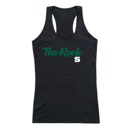 Slippery Rock University of Pennsylvania Women's Script Tank Top Tee T-Shirt - Black, X-Large