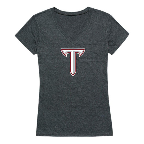 Troy University Trojans Womens Cinder T-Shirt Heather Charcoal Medium
