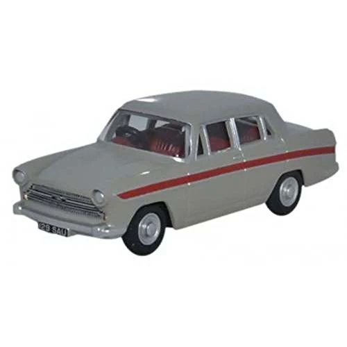 Oxford Diecast 1:76 Scale Austin Cambridge Armadillo Beige/red