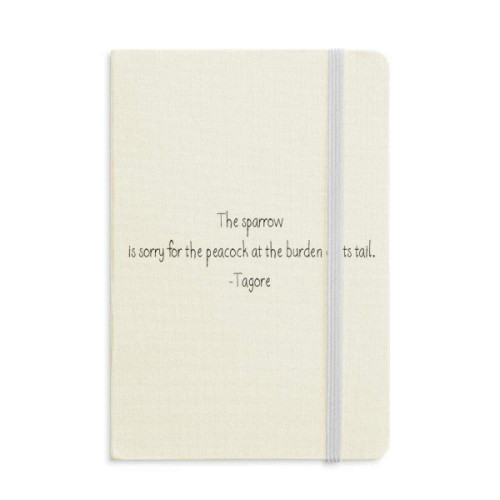 Qoutes Famous People Healing Burden Peacock Tail Notebook Official Fabric Hard Cover Classic Journal Diary