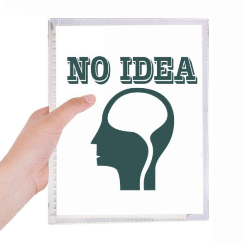 Brain Blank No Idea Notebook Loose Leaf Diary Refillable Journal Stationery