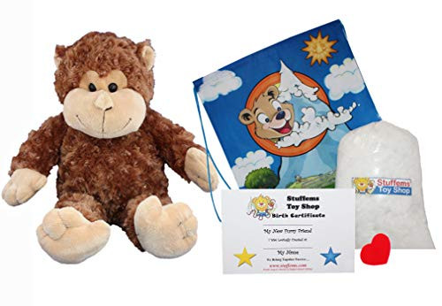 Make Your Own Stuffed Animal "Mookey the Monkey" - No Sew - Kit With Cute Backpack!