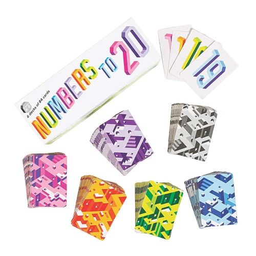 Fun Express Numbers to 20 Card Deck - 510 Pieces - Educational and Learning Activities for Kids