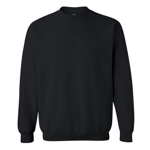 MV Sport Fundamental Fleece Crew for Men (Mens Crewneck Sweatshirt) Mens Crew Pullover (Black, Small)