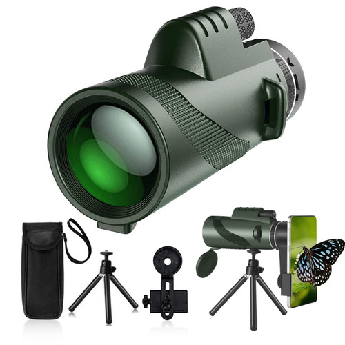 80x100 Monocular-Telescope High Powered Monocular for Adults Monocular for Smartphone Adapter Monocular Telescope Hunting Wildlife Bird Watching Travel Camping Hiking 80x100 Monocular-Telescope High Powered Monocular for Adults Monocular for Smartphone Adapter Monocular Telescope Hunting Wildlife Bird Watching Travel Camping Hiking