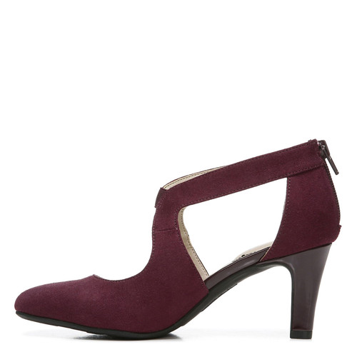 LifeStride Womens Giovanna 2 Pump, Pinot Noir Fabric, 8 Wide US