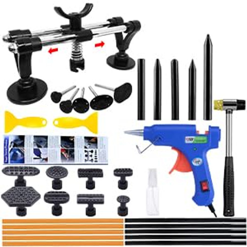 LTGABA Dent Puller - Car Dent Remover Puller, Paintless Dent Removal Tool Kit with Double Pole Bridge Dent Puller for Auto Dent Removal, Minor dents, Door Dings and Hail Damage