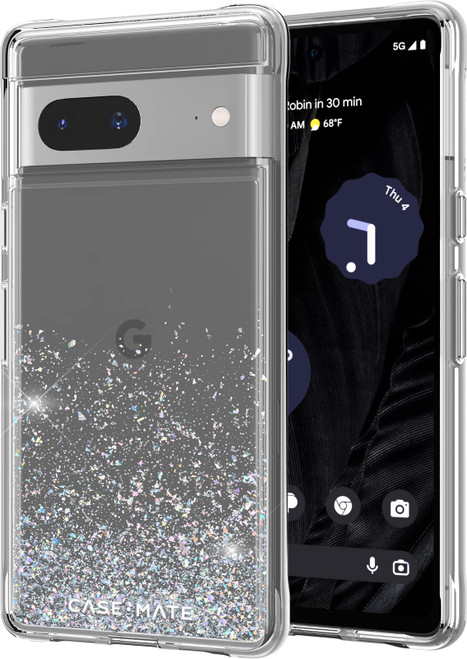 Case-Mate Google Pixel 7A Case [12 FT Drop Protection] [Wireless Charging] Shockproof Slim Fit Case - Twinkle Ombre Stardust