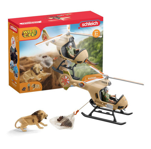 Schleich Wild Life 8-Piece Animal Rescue Helicopter Toy with Safari Animal Figures for Kids Ages 3-8 Schleich Wild Life 8-Piece Animal Rescue Helicopter Toy with Safari Animal Figures for Kids Ages 3-8