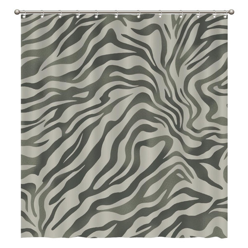 Beige Gray Tiger Stripes Print Shower Curtains 72x80 Inch Polyester Fabric Bathroom Shower Curtains with Hooks Durable Waterproof Shower Curtains for Bathroom Bathtub Home Decoration