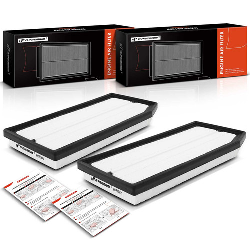 A-Premium 2-PC Engine Air Filter Compatible with Mercedes-Benz C300 2019-2021, E350 GLC300 2021-2021, GLE350 2020-2022, L4 2.0L