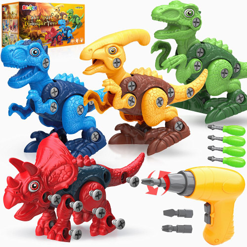 BAODLON Dinosaur Toys for 3 4 5 6 7 Year Old Boys, Take Apart Dinosaur Toy for Kid 3-5 5-7 Building Toy with Electric Drill, Learning Educational STEM Construction Toy Christmas Birthday Gift Boy Girl BAODLON Dinosaur Toys for 3 4 5 6 7 Year Old Boys, Take Apart Dinosaur Toy for Kid 3-5 5-7 Building Toy with Electric Drill, Learning Educational STEM Construction Toy Christmas Birthday Gift Boy Girl