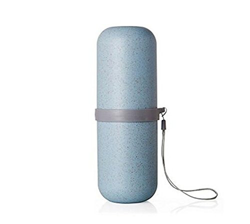 1Pcs Travel Toothbrush Cup Multifunction Wheat Stalk Wash Gargle Cup Portable Business Trips Handy Travel Toothpaste Case Holder Container Storage Box Organizer for Travel and Outdoors (Blue) 1Pcs Travel Toothbrush Cup Multifunction Wheat Stalk Wash Gargle Cup Portable Business Trips Handy Travel Toothpaste Case Holder Container Storage Box Organizer for Travel and Outdoors (Blue)