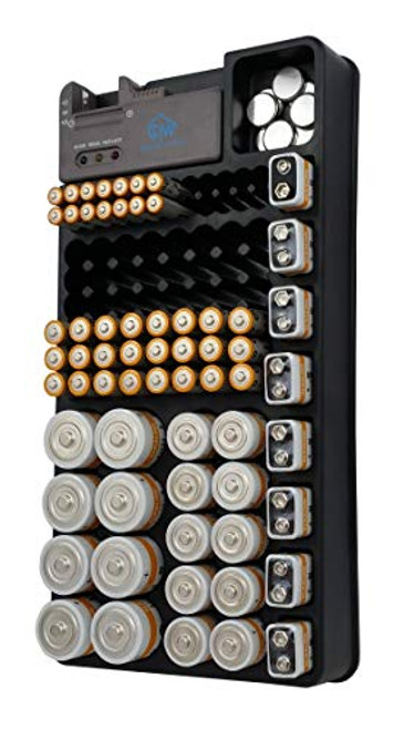 The Best Battery Storage Organizer Case - Holds 110+ Batteries - Includes Battery Tester - Battery Storage Box Fits AA AAA C D and 9 Volt Batteries, Excellent Battery Storage Container