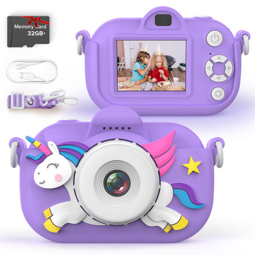 MKQ Kids Camera Toddler Camera for Girls Boys, 3-12 Year Old Girl Boy Gifts Kid Camera Toys, 1080P HD Kids Digital Video Cameras for Toddler, Child Camera for 3 4 5 6 7 8 9 10 11 12 Years Old Kids