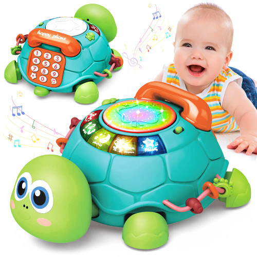 Baby Toys 6 to 12 Months, Musical Turtle Crawling Baby Toys for 12-18 Months, Early Learning Educational Toy with Light & Sound, Birthday Toy for Infant Toddler Boy Girl 7 8 9 10 11 month 1-2 Year Old Baby Toys 6 to 12 Months, Musical Turtle Crawling Baby Toys for 12-18 Months, Early Learning Educational Toy with Light & Sound, Birthday Toy for Infant Toddler Boy Girl 7 8 9 10 11 month 1-2 Year Old