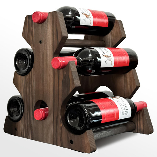 Wine Rack Countertop Wine Bottle Holder, Wine Racks Tabletop Free Standing Wine Bottle Storage Rack for Home Kitchen Dining Room Bar Decor, Luxurious Wooden Wine Organizer, Wine Lover Gifts