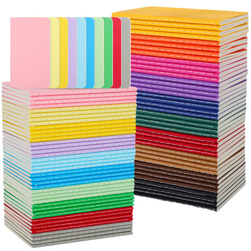 Harloon 100 Pcs Small Notebook Bulk Mini Notebook Lined Pocket Notebook 4 x 2.5 Inch Mini Notepad Memo Journals Bulk for School Kids Students Travelers Men Women Gifts, 30 Sheets 60 Pages (Multicolor)