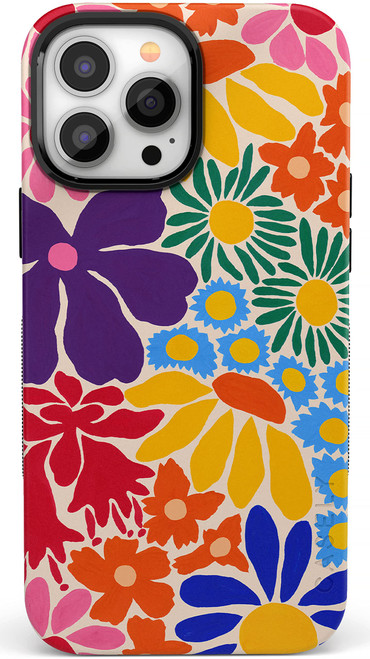 Casely iPhone 13 Pro Case | Compatible with MagSafe | Flower Patch | Girly Floral Case