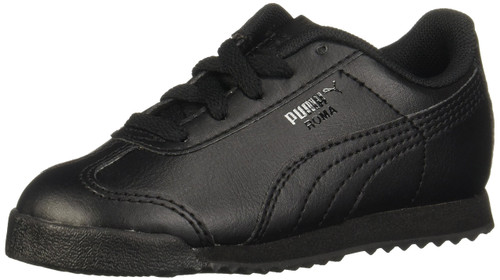 PUMA unisex child Roma Basic Sneaker, Black/Black, 9 Toddler US