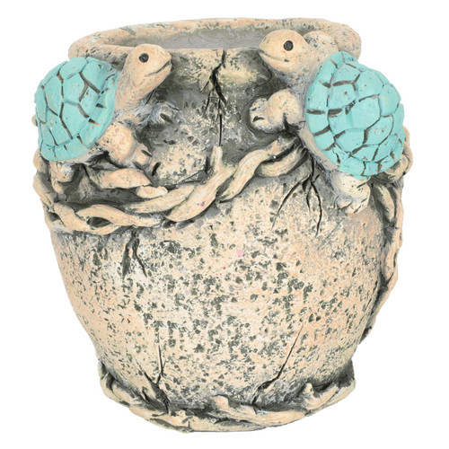 Yardwe Small Animal Flower Pot Animal Flowerpot Mini Planter Animal Bonsai Holder Concrete Flower Planter Turtle Flower Pot Resin Succulent Flowerpot Small Pot Pottery Desk Cement Office