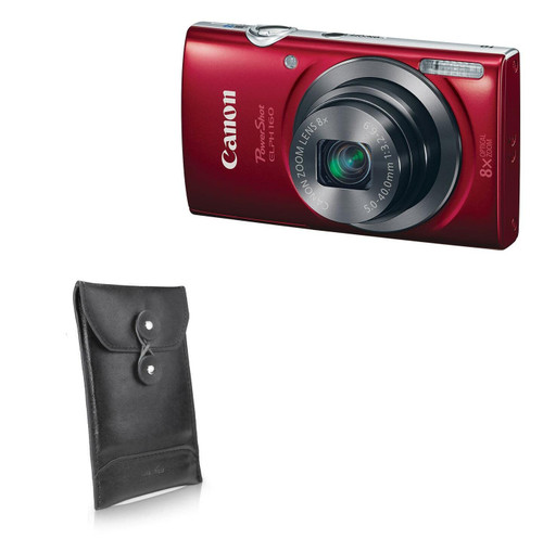 BoxWave Case for Canon PowerShot ELPH 160 (Case by BoxWave) - Nero Leather Envelope, Leather Wallet Style Flip Cover for Canon PowerShot ELPH 160