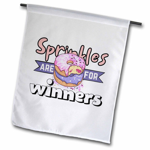 3dRose 3dRose - Rosette - Sweet Foods - Sprinkles Are For Winners Feat Donuts - Flags (fl-370320-1)