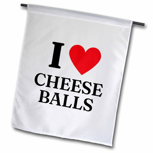 3dRose 3dRose - Rosette - Sweet Foods - I Love Cheese Balls - Flags (fl-370328-1)